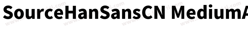SourceHanSansCN MediumA字体转换